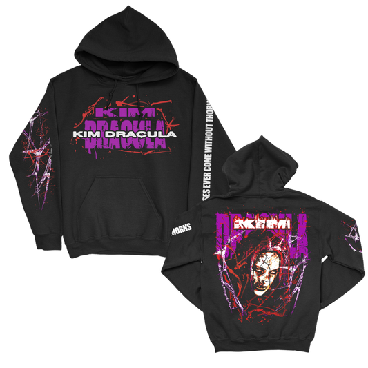 Bloody Face Pullover Hoodie (Black)